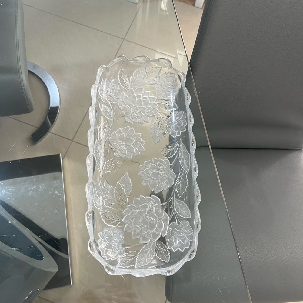 Vintage Glass dinnerware Fruit plate Dish Bowl